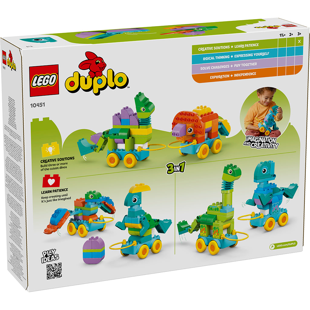 LEGO® DUPLO® Town, 3-i-1-dinosaurer på hjul