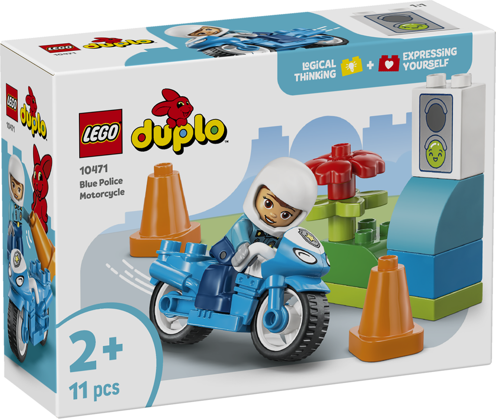 LEGO® DUPLO®, Blå politimotorcykel