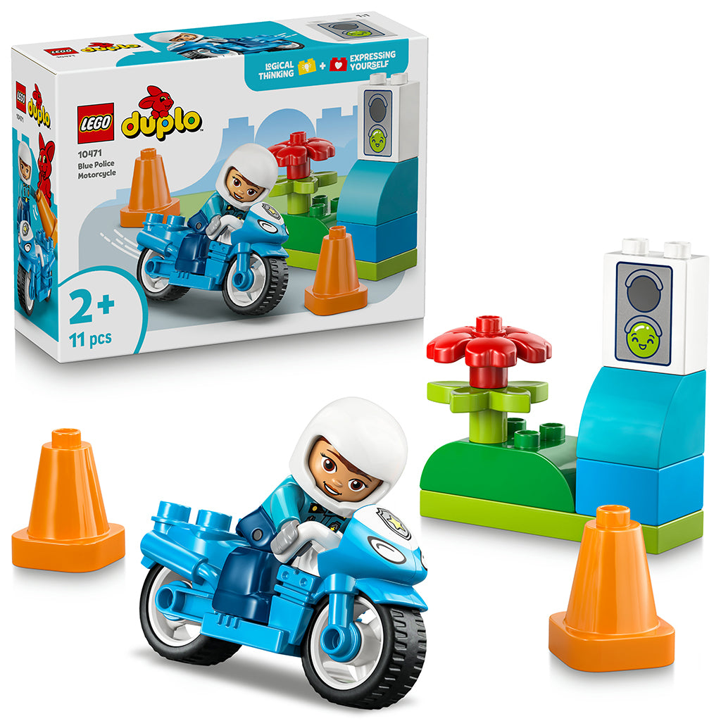 LEGO® DUPLO®, Blå politimotorcykel