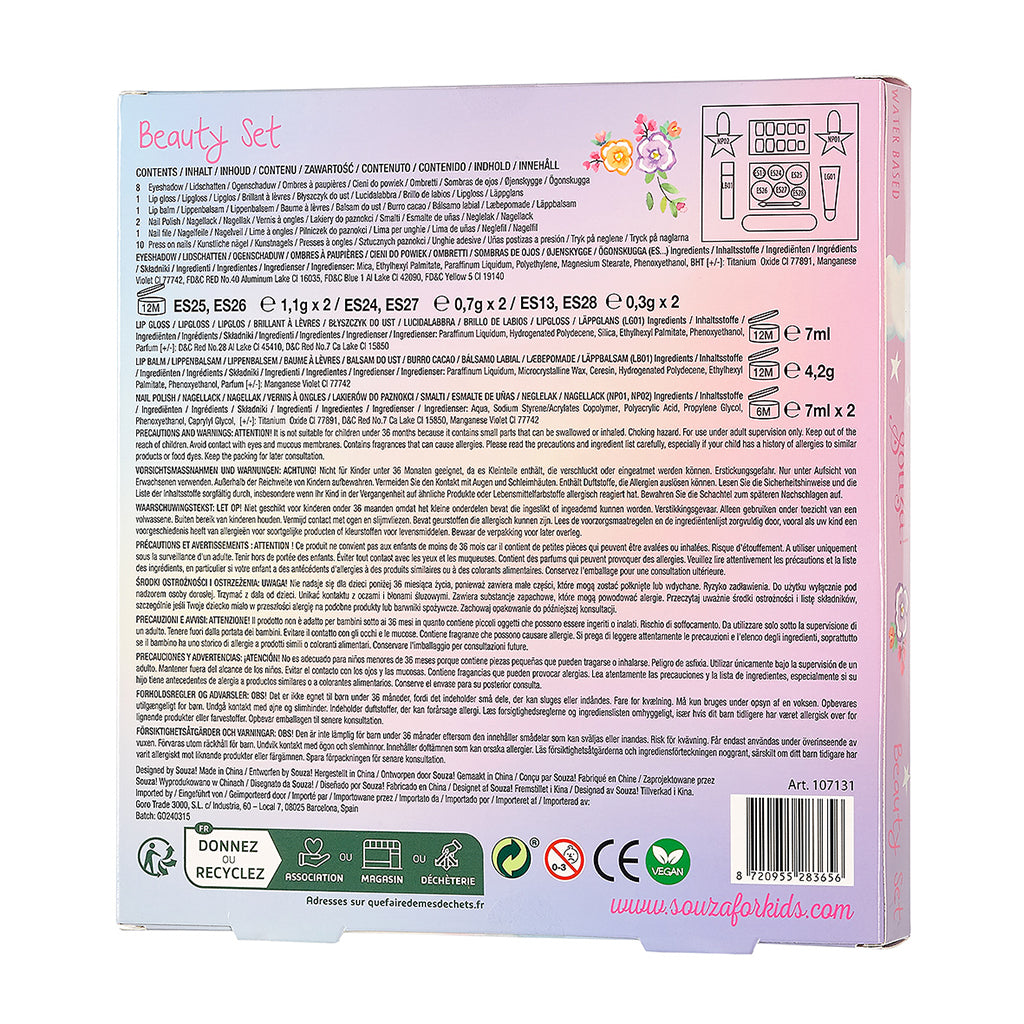 Souza make-up til børn, palette m øjeskygge - Enhjørning