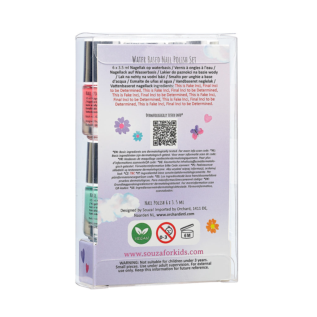 Souza neglelaksæt til børn, 6 stk - Party
