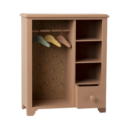 Maileg dukketilbehør til kaniner, stort skab - Mørk pudder