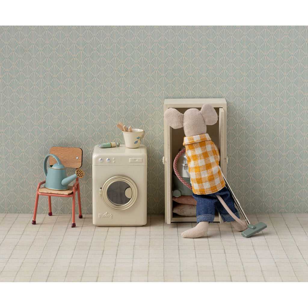 Maileg dukketilbehør til mus, Vaskemaskine - Råhvid