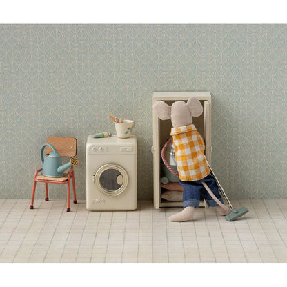 Maileg dukketilbehør til mus, Vaskemaskine - Råhvid