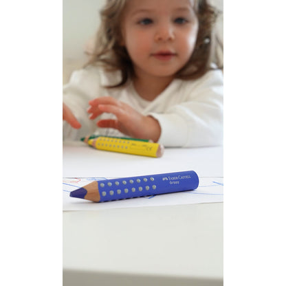 Faber-Castell, Grippy Jumbo farveblyanter 6 stk + 1 blyantspidser