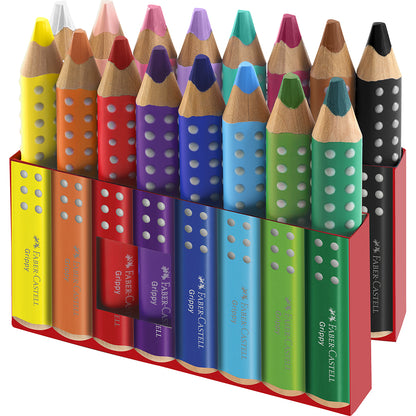 Faber-Castell, Grippy Jumbo farveblyanter 16 stk + 1 blyantspidser
