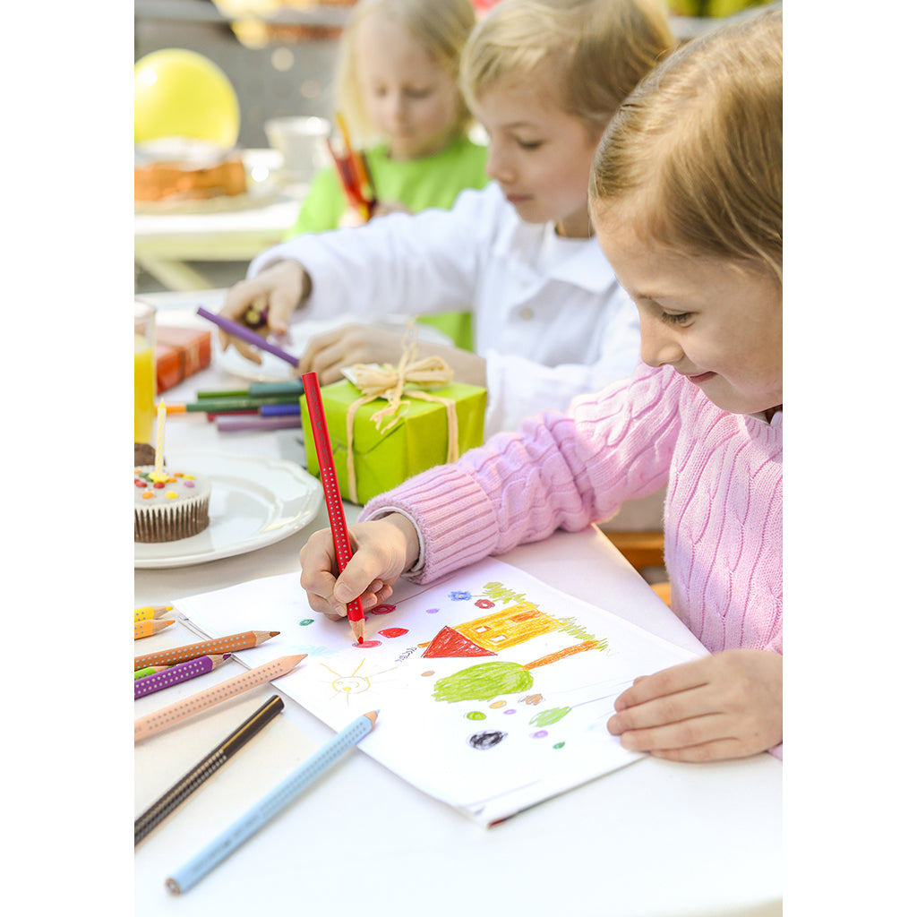Faber-Castell, 12 stk trekantet Jumbo Grip farveblyanter