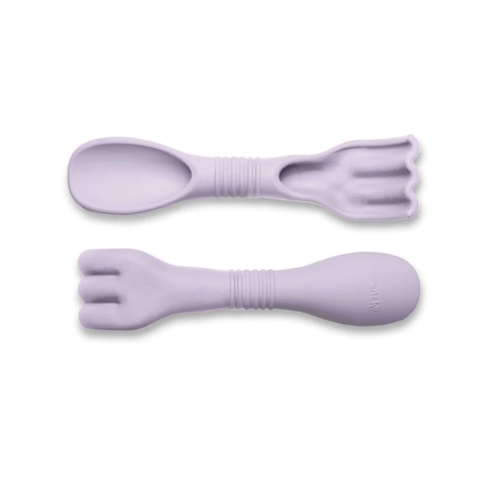 Scrunch sandlegetøj, skovl/rive i én - double-digger - Lyslilla