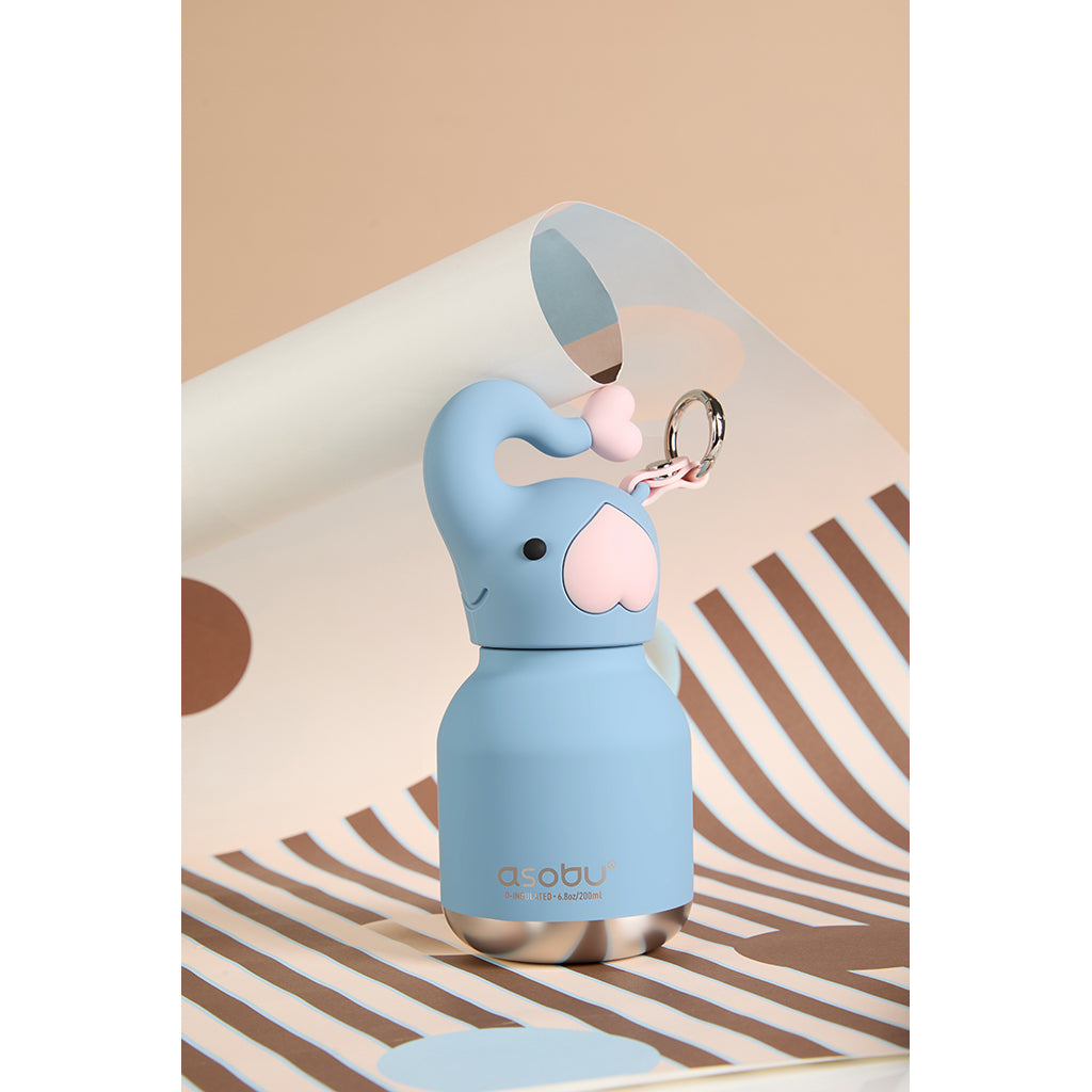 Asobu Bestie Mini termo drikkedunk m. nøglering, 200 ml. - Elefant