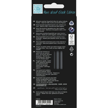 Faber-Castell, Black Edition, 12 stk farveblyanter - Skintones