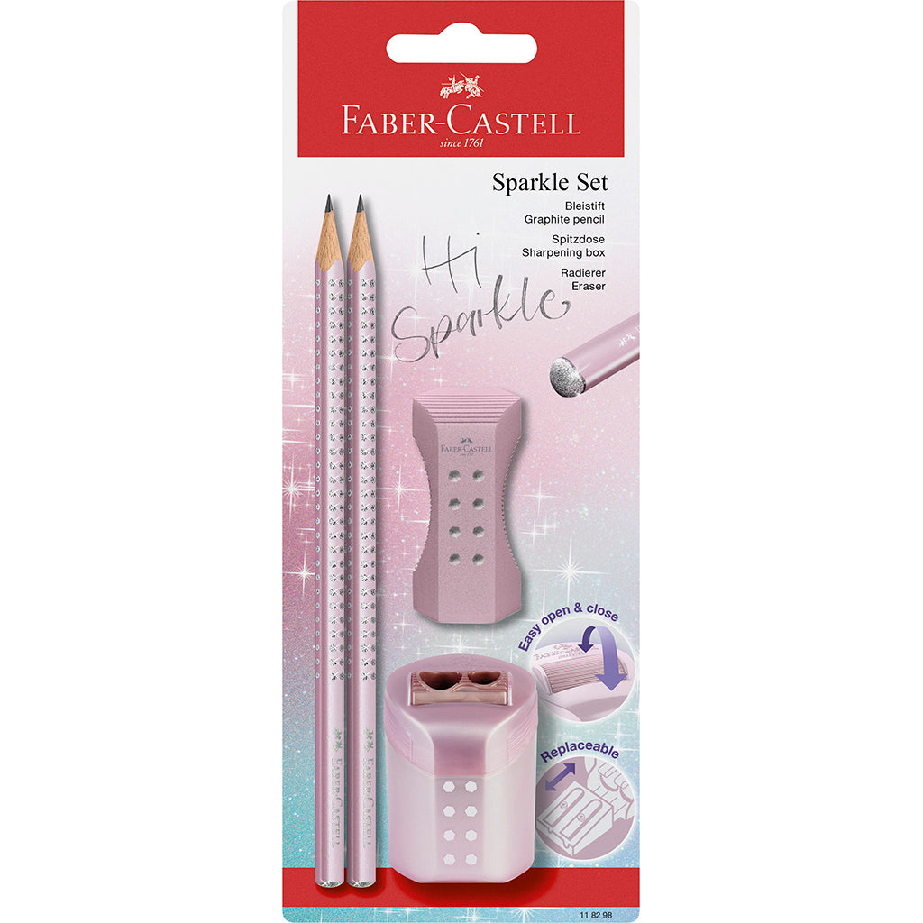 Faber-Castell 3-i-1 Sparkle sæt, Rose