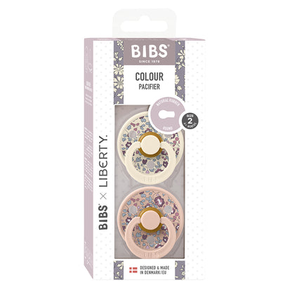 Bibs Liberty, 2-pak Colour, sutter i naturgummi, str. 2 - Eloise - Blush mix