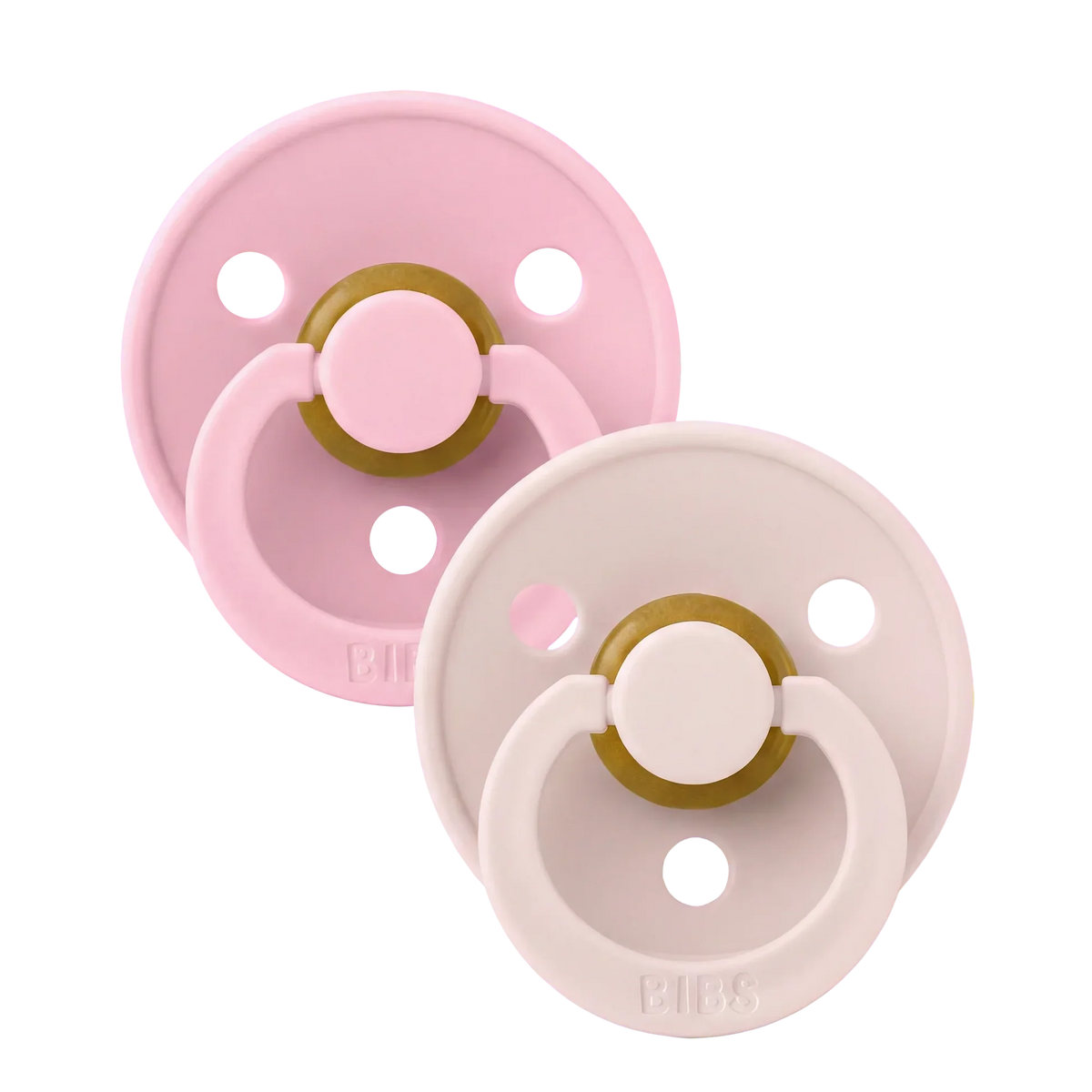 Bibs sutter i naturgummi, str. 2, 2-pak - Petal/Baby pink