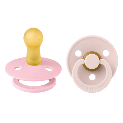Bibs sutter i naturgummi, str. 1, 2-pak - Petal/Baby pink