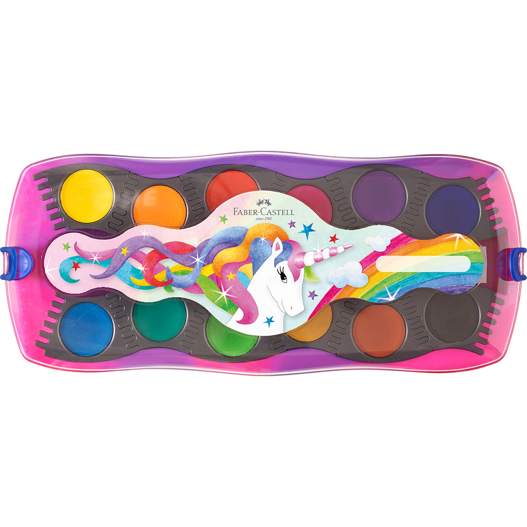 Faber-Castell dækfarver connector, 12 farver - Unicorn