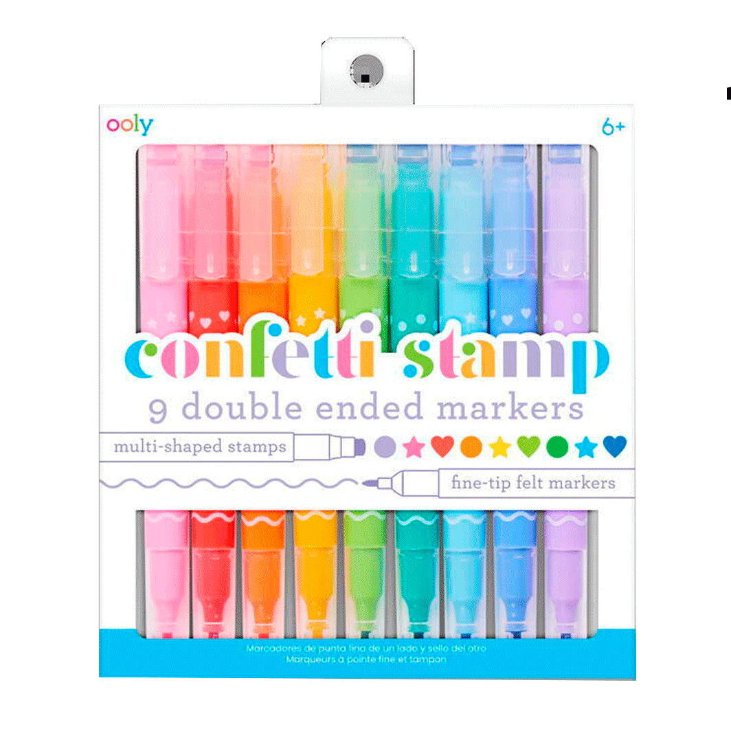 Ooly Confetti stempel-tuscher, dobbelte -  9 stk.