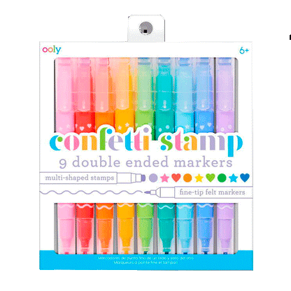 Ooly Confetti stempel-tuscher, dobbelte -  9 stk.