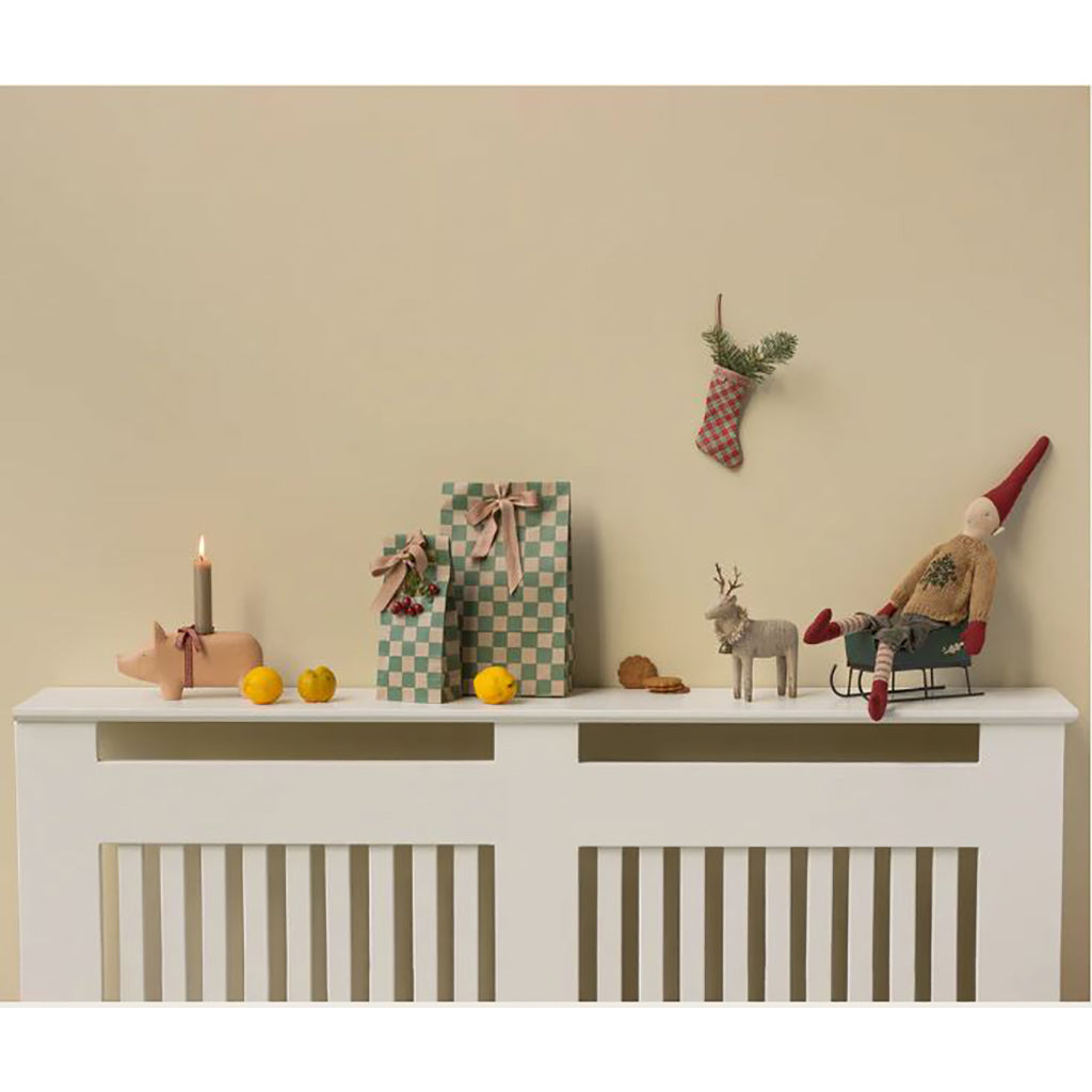 Maileg Lysestage, Mellem gris - Rosa