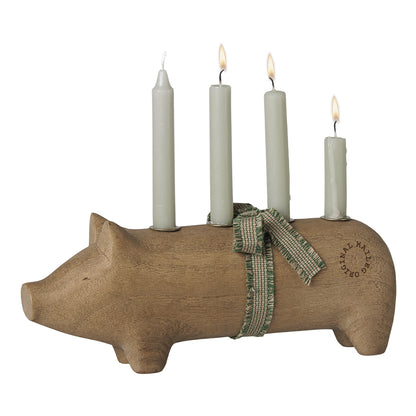 Maileg Adventslysestage, Medium gris - Natur