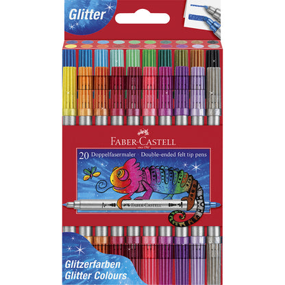Faber-Castel, Tuscher med glimmer 20 stk – dobbeltsidet