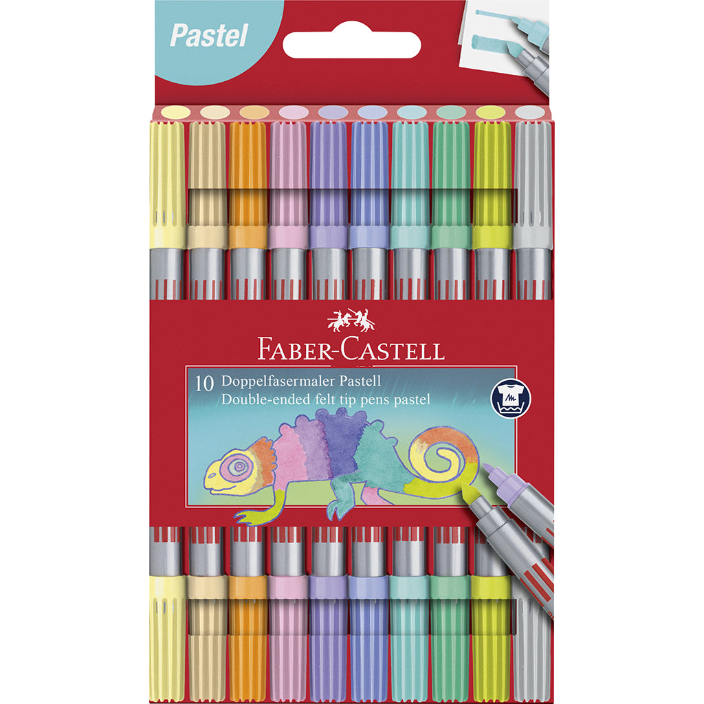 Faber-Castell, Dobbelt tuscher m. tyk og tynd spids - 10 stk.