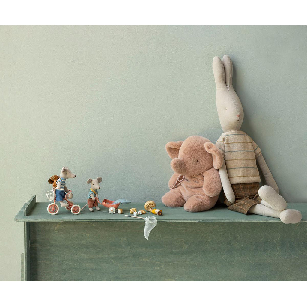 Maileg bamse, plys elefant, medium - Blød mint