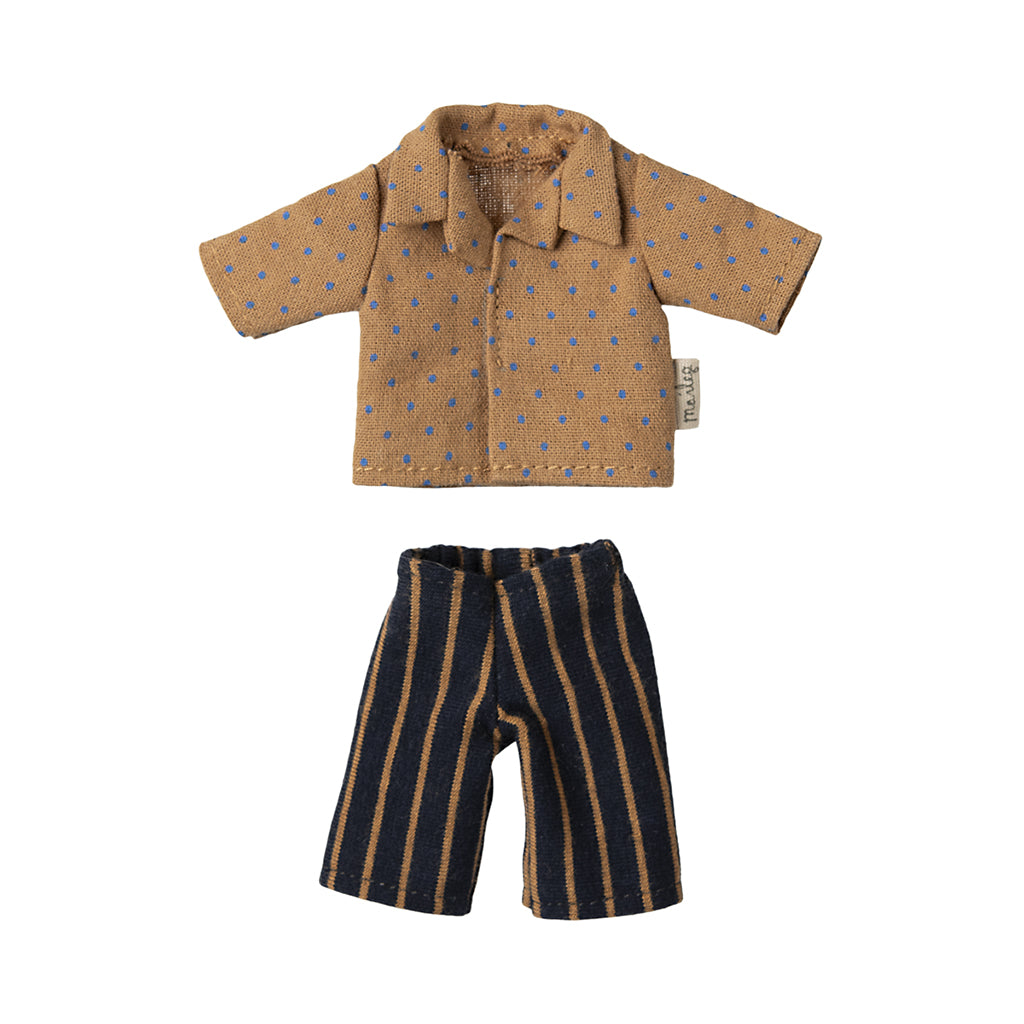 Maileg tilbehør til far mus, Skjorte og stribede bukser