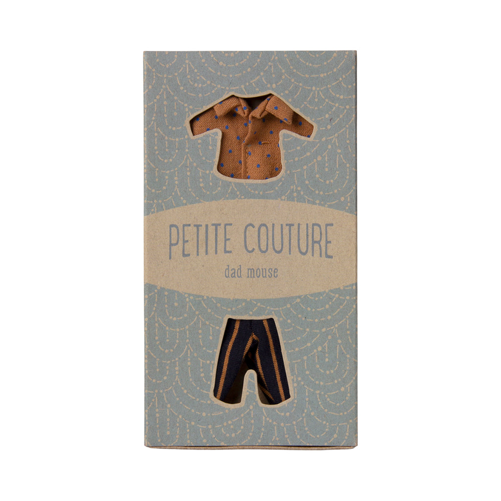 Maileg tilbehør til far mus, Skjorte og stribede bukser