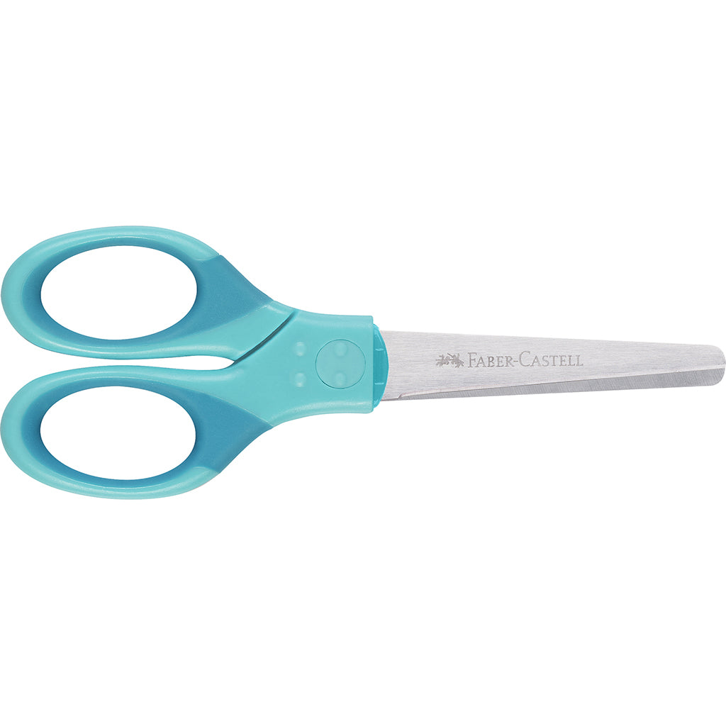 Faber-Castell børnesaks m. til højre og ventre hånd incl etui - turkis