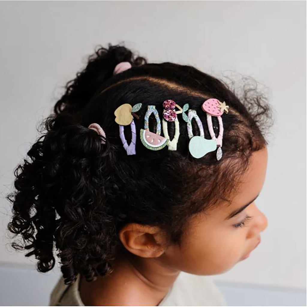 Mimi &amp; Lula 5 hårspænder, Fruit salad mini klikspænder