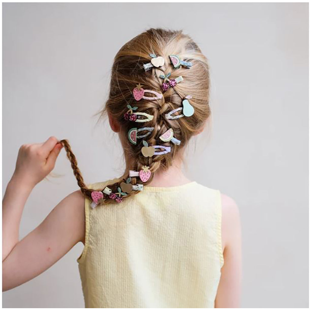 Mimi &amp; Lula 5 hårspænder, Fruit salad mini klikspænder