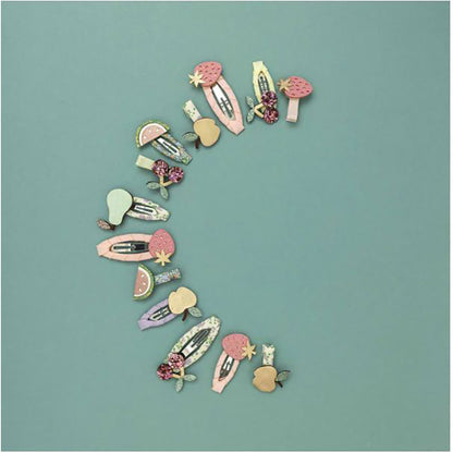 Mimi &amp; Lula 5 hårspænder, Fruit salad mini klikspænder