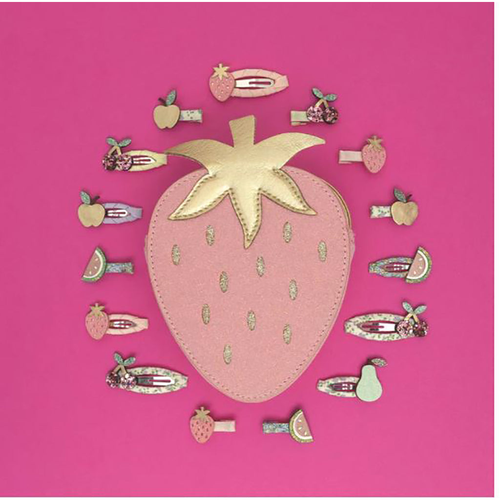 Mimi &amp; Lula 8 hårklips, Mini Fruit salad spring on the farm