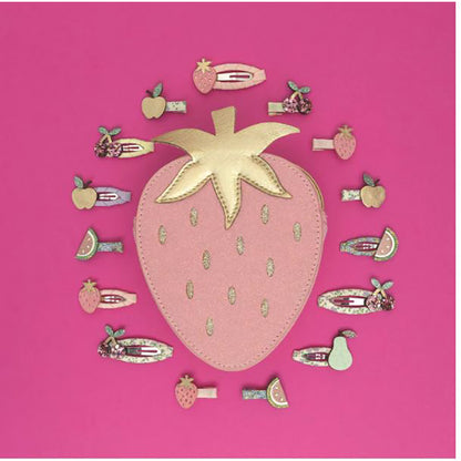 Mimi &amp; Lula 8 hårklips, Mini Fruit salad spring on the farm