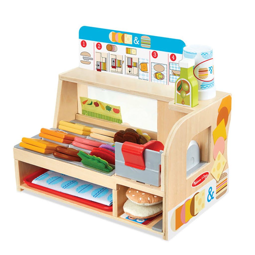 Melissa &amp; Doug Legemad i træ, Sandwichbar - 56 dele