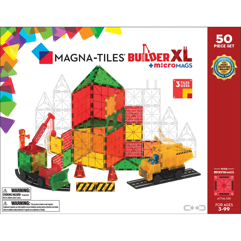 Magna-Tiles Byggepladesæt XL, Magnetisk byggesæt m 50 dele