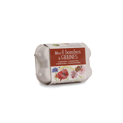 Moulin Roty, Sæt med 6 frøkugler - Vilde blomster