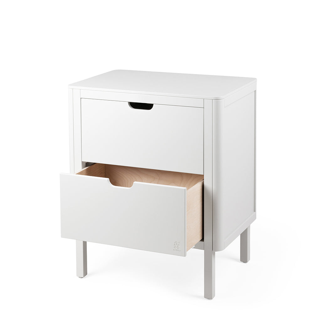 Sebra puslebord i træ, 2-i-1 design m. skuffer - Classic white