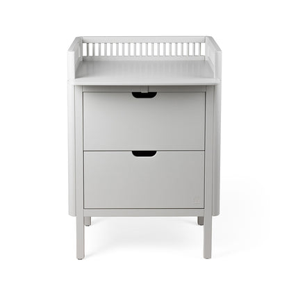 Sebra puslebord i træ, 2-i-1 design m. skuffer - Stone