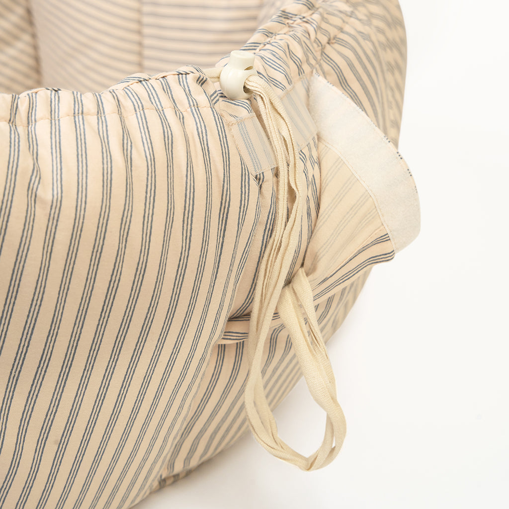 Play&amp;Go Bloom, Tre-i-én babytæppe, økologisk - Stripes blue