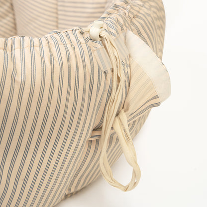 Play&amp;Go Bloom, Tre-i-én babytæppe, økologisk - Stripes blue