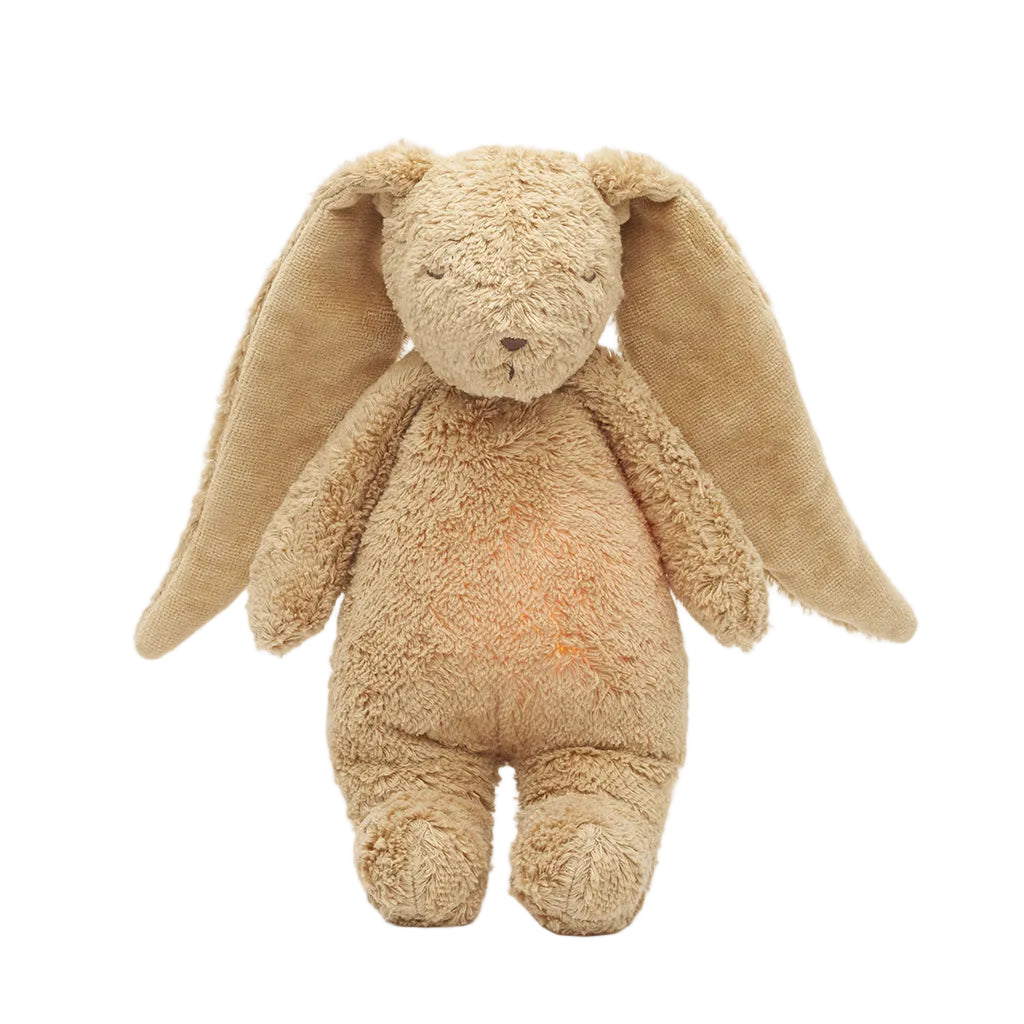 Moonie 2.0, økologisk Humming kanin m pink noise og lampe - Cappuccino