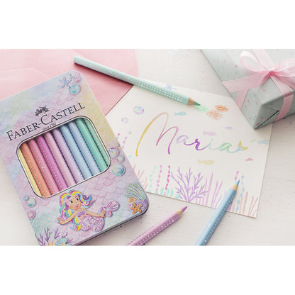 Faber-Castell, Jumbo farveblyanter, 10 stk pastel i tinæske