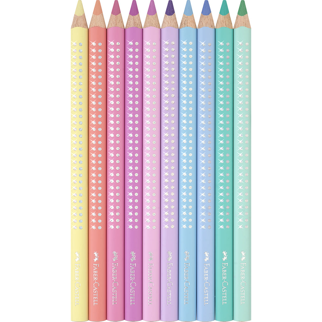 Faber-Castell, Jumbo farveblyanter, 10 stk pastel i tinæske