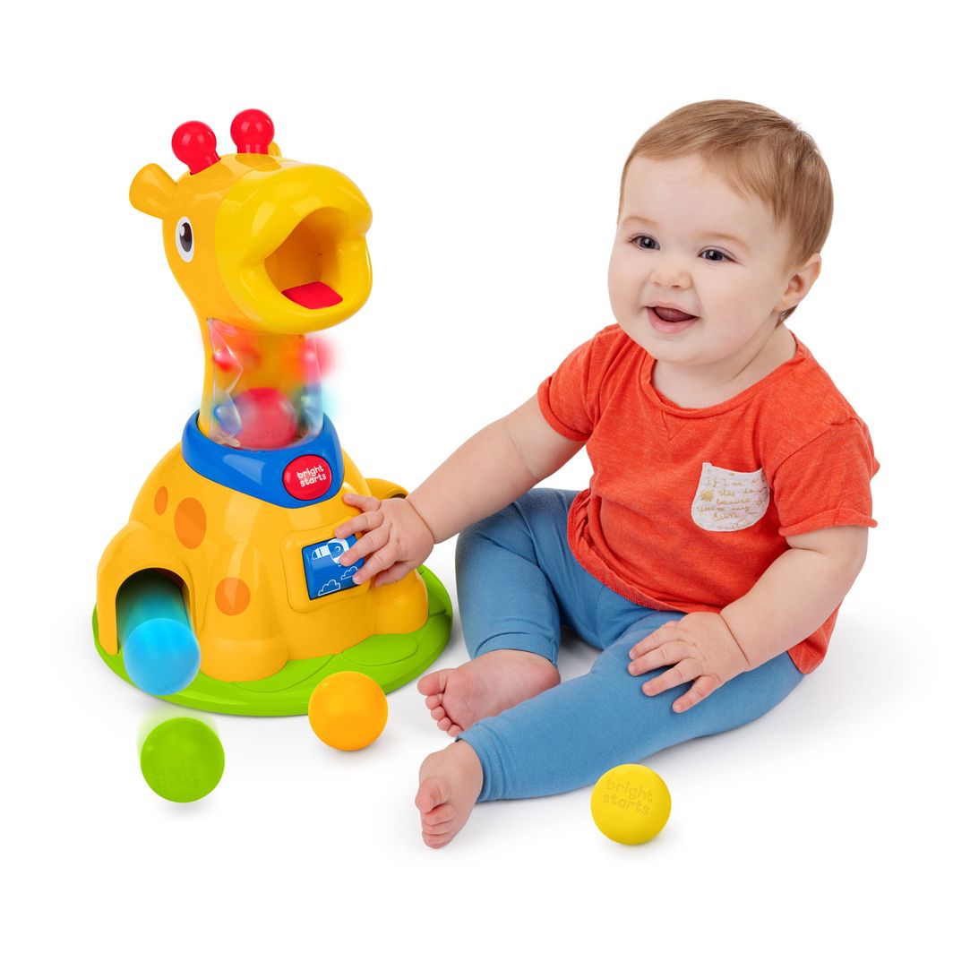 Bright Starts Babylegetøj med lys og lyd, Spinnin’ Spots Giraffe™ Boldspil