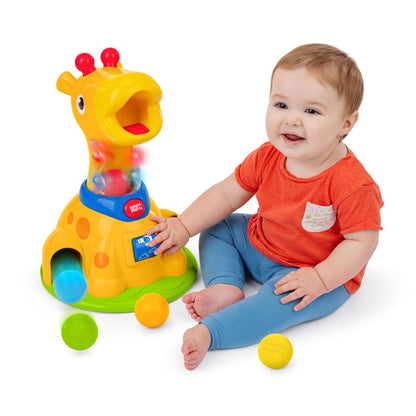 Bright Starts Babylegetøj med lys og lyd, Spinnin’ Spots Giraffe™ Boldspil