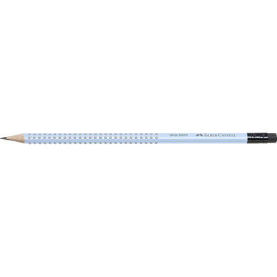 Faber-Castell Graphite blyant B med viskelæder, Sky blue