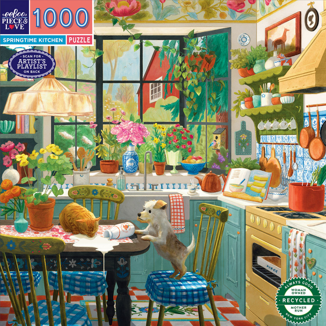 eeBoo Puslespil 1000 brk, Springtime Kitchen