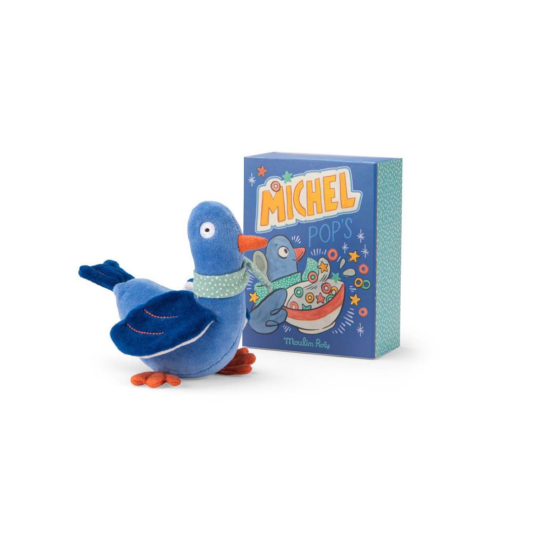 Moulin Roty Tøjdyr med rangle - Duen Michel