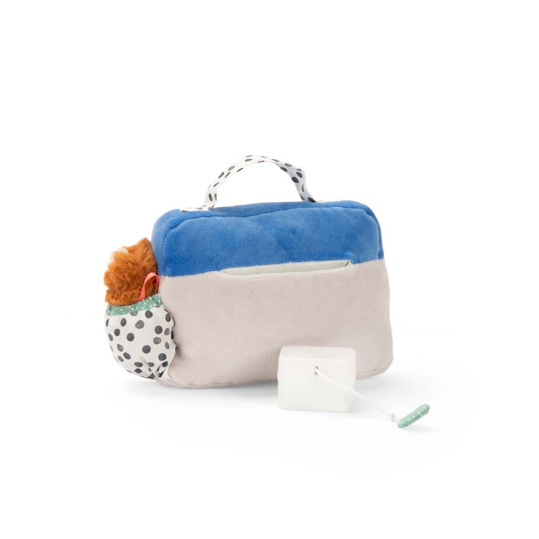 Moulin Roty Tøjdyr med musikoptræk, Radio 22 cm - Puce &amp; Pilou